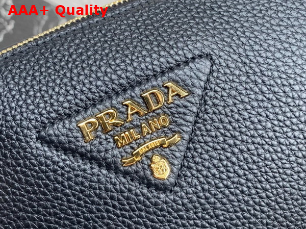 Prada Leather Shoulder Bag in Black Grain Leather 1BH194 Replica