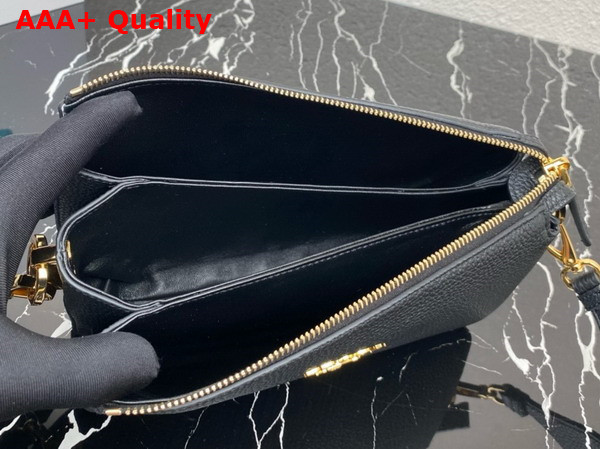 Prada Leather Shoulder Bag in Black Grain Leather 1BH194 Replica