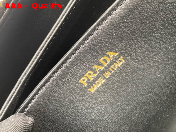 Prada Leather Shoulder Bag in Black Grain Leather 1BH194 Replica