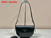 Prada Leather Shoulder Bag in Black Nappa Leather 1BD365 Replica