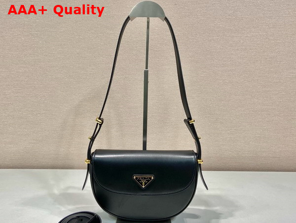 Prada Leather Shoulder Bag in Black Nappa Leather 1BD365 Replica