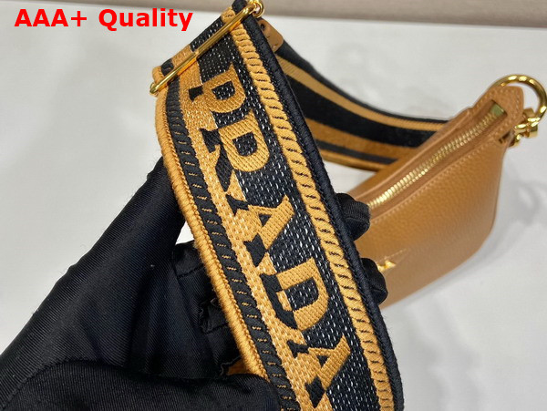 Prada Leather Shoulder Bag in Caramel 1BH193 Replica