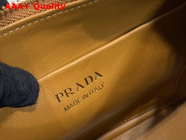 Prada Leather Shoulder Bag in Caramel 1BH193 Replica