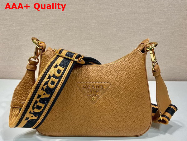 Prada Leather Shoulder Bag in Caramel 1BH193 Replica