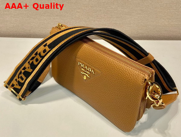 Prada Leather Shoulder Bag in Caramel 1BH194 Replica