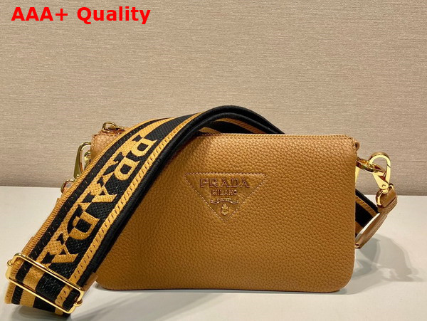 Prada Leather Shoulder Bag in Caramel 1BH194 Replica