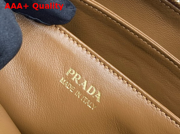 Prada Leather Shoulder Bag in Caramel Grain Leather 1BH194 Replica