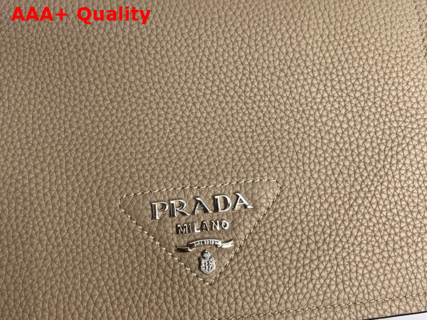 Prada Leather Shoulder Bag in Clay Grey 1BD314 Replica