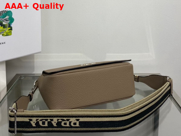 Prada Leather Shoulder Bag in Clay Grey 1BD314 Replica