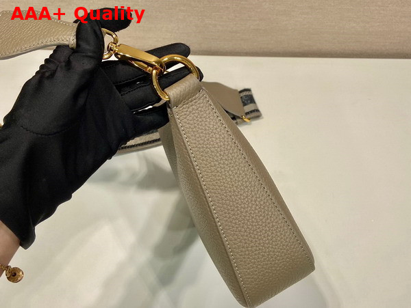 Prada Leather Shoulder Bag in Clay Grey 1BH193 Replica