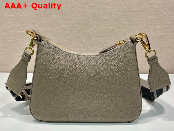 Prada Leather Shoulder Bag in Clay Grey 1BH193 Replica