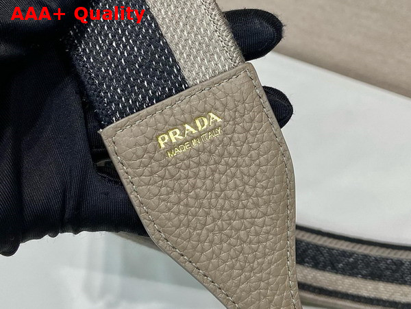 Prada Leather Shoulder Bag in Clay Grey 1BH193 Replica