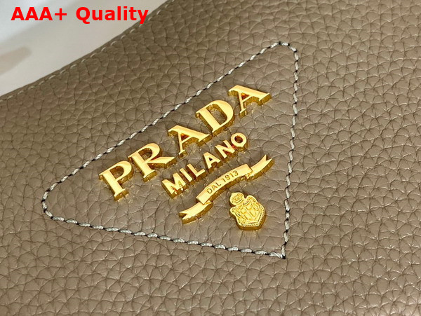 Prada Leather Shoulder Bag in Clay Grey 1BH193 Replica