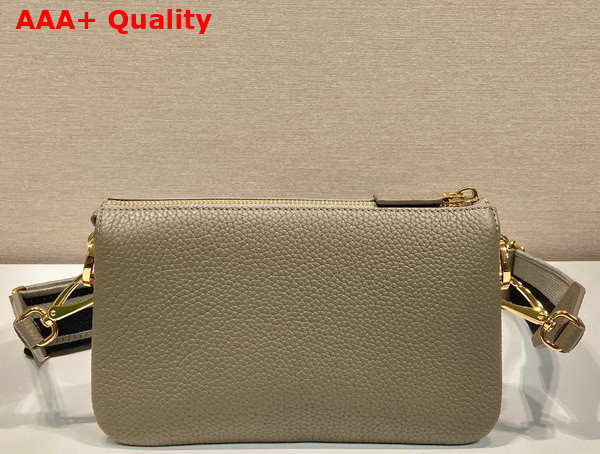 Prada Leather Shoulder Bag in Clay Grey 1BH194 Replica