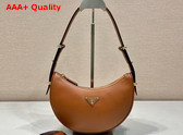 Prada Leather Shoulder Bag in Cognac 1BC194 Replica