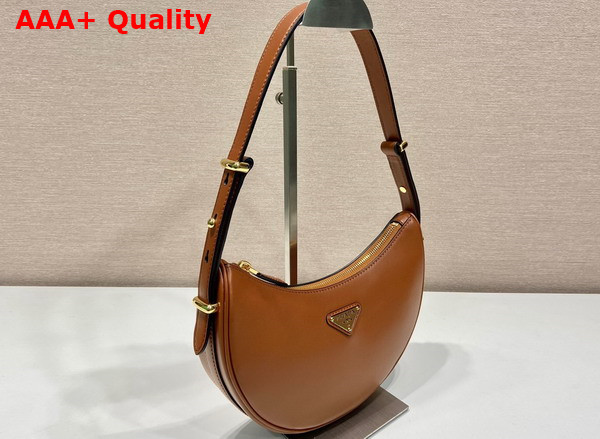 Prada Leather Shoulder Bag in Cognac 1BC194 Replica