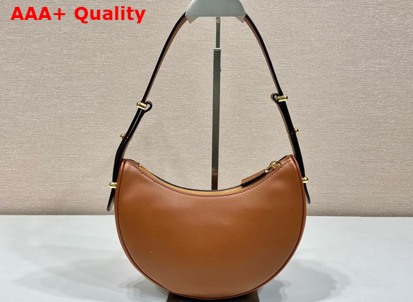 Prada Leather Shoulder Bag in Cognac 1BC194 Replica