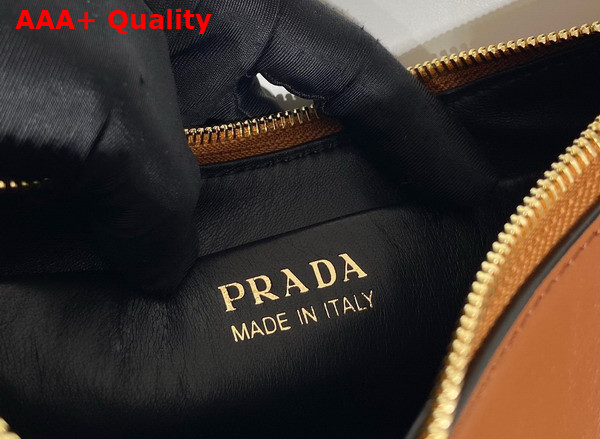 Prada Leather Shoulder Bag in Cognac 1BC194 Replica