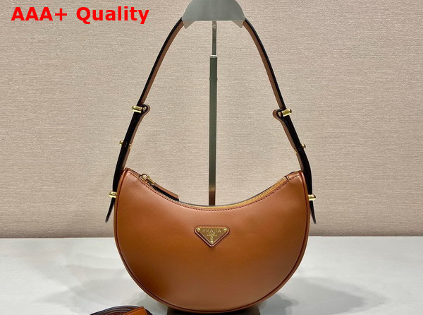 Prada Leather Shoulder Bag in Cognac 1BC194 Replica