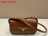 Prada Leather Shoulder Bag in Cognac 1BD339 Replica