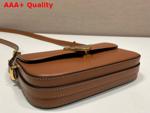 Prada Leather Shoulder Bag in Cognac 1BD339 Replica