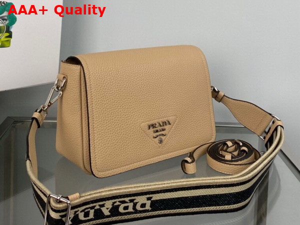 Prada Leather Shoulder Bag in Sand 1BD314 Replica