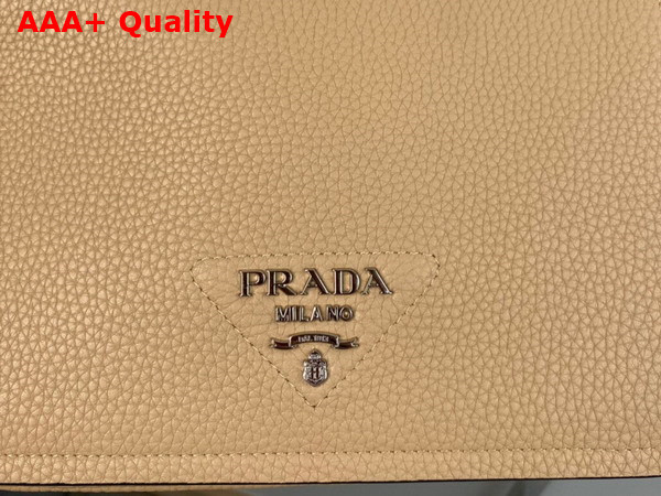 Prada Leather Shoulder Bag in Sand 1BD314 Replica