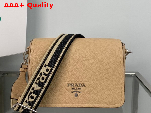 Prada Leather Shoulder Bag in Sand 1BD314 Replica