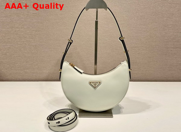 Prada Leather Shoulder Bag in White 1BC194 Replica