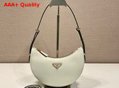 Prada Leather Shoulder Bag in White 1BC194 Replica