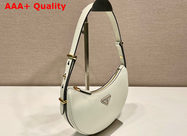 Prada Leather Shoulder Bag in White 1BC194 Replica