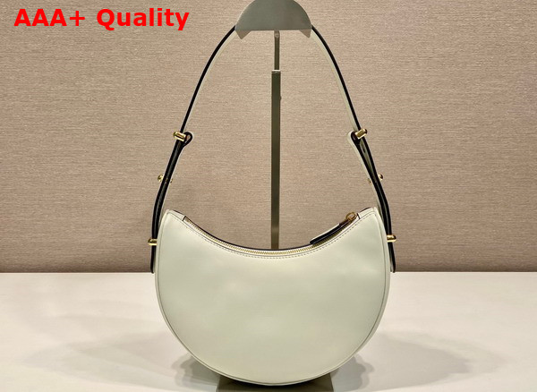 Prada Leather Shoulder Bag in White 1BC194 Replica