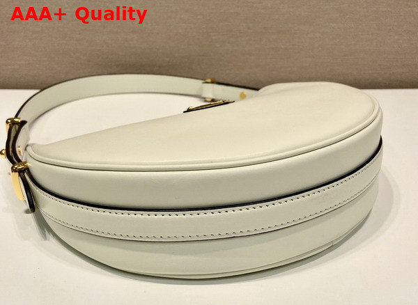 Prada Leather Shoulder Bag in White 1BC194 Replica