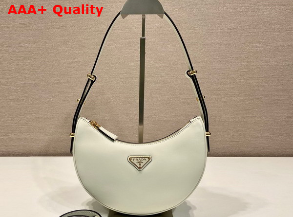 Prada Leather Shoulder Bag in White 1BC194 Replica