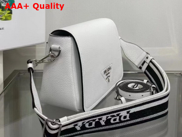 Prada Leather Shoulder Bag in White 1BD314 Replica