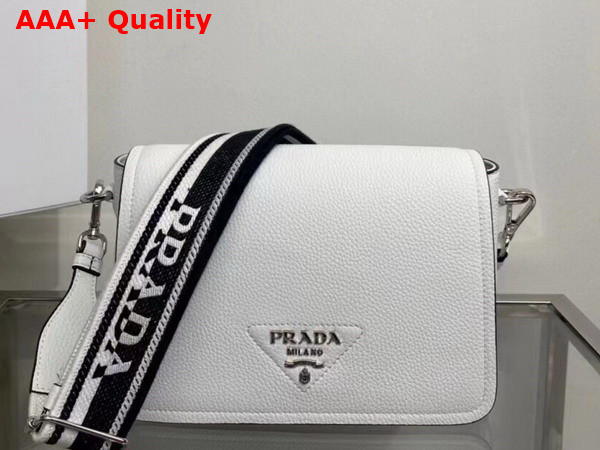 Prada Leather Shoulder Bag in White 1BD314 Replica