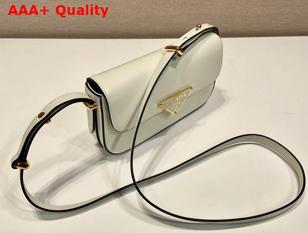 Prada Leather Shoulder Bag in White 1BD339 Replica