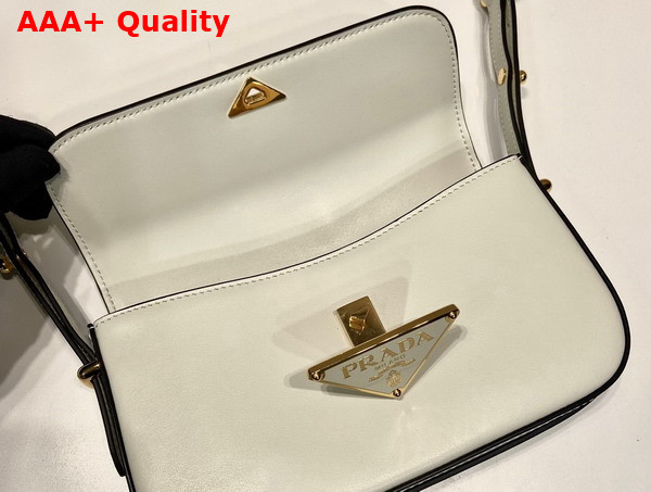 Prada Leather Shoulder Bag in White 1BD339 Replica