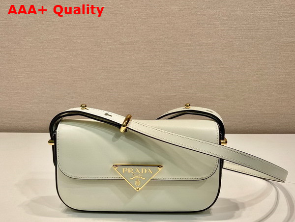 Prada Leather Shoulder Bag in White 1BD339 Replica