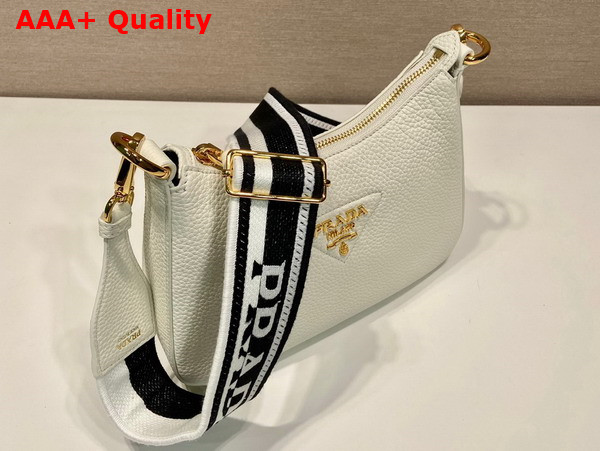 Prada Leather Shoulder Bag in White 1BH193 Replica