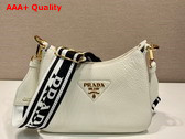 Prada Leather Shoulder Bag in White 1BH193 Replica