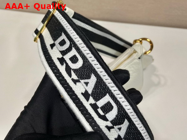 Prada Leather Shoulder Bag in White 1BH193 Replica