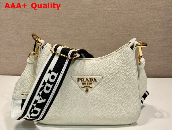 Prada Leather Shoulder Bag in White 1BH193 Replica