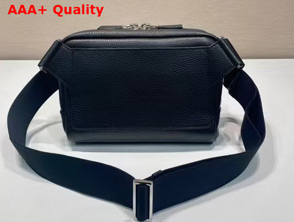 Prada Leather Shoulder Bag with Charm Black 2VH181 Replica