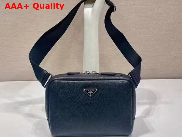 Prada Leather Shoulder Bag with Charm Black 2VH181 Replica