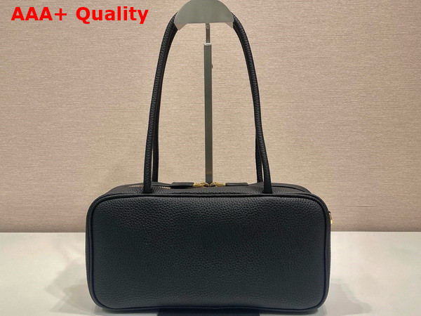 Prada Leather Small Top Handle Bag in Black Replica