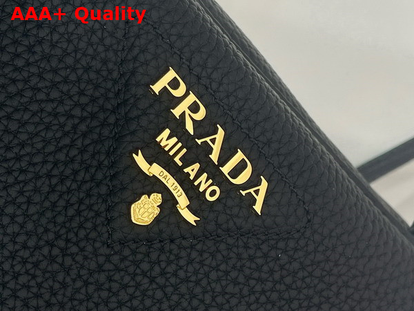 Prada Leather Small Top Handle Bag in Black Replica