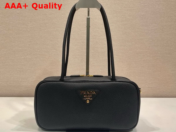 Prada Leather Small Top Handle Bag in Black Replica