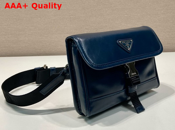 Prada Leather Smartphone Case in Navy Blue 2ZH108 Replica