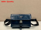 Prada Leather Smartphone Case in Navy Blue 2ZH108 Replica